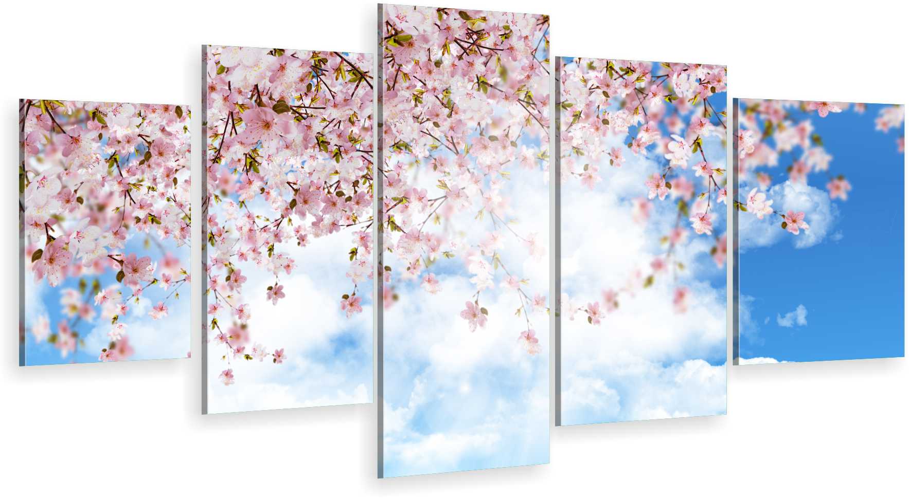 

Tryptyk 5-CZĘŚCI Na Ścianę Niebo Kwiaty 980 Wzorów