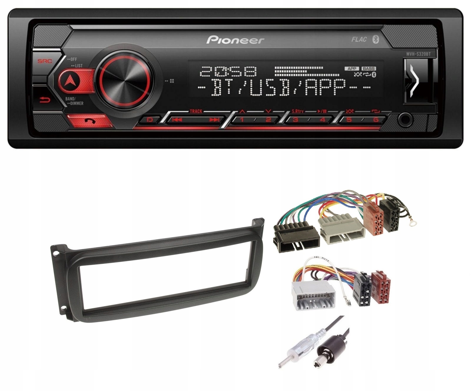 Autorádio Pioneer MVH-S320BT s MP3 a Bluetooth Chrysler 300M Cherokee Voyager Neon