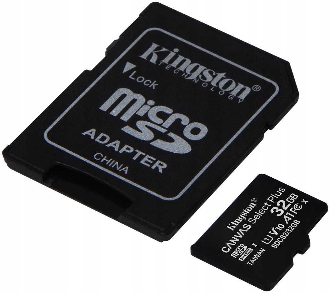 

32GB microSD Kingston Sdhc CL10 100MB/s +Adapter