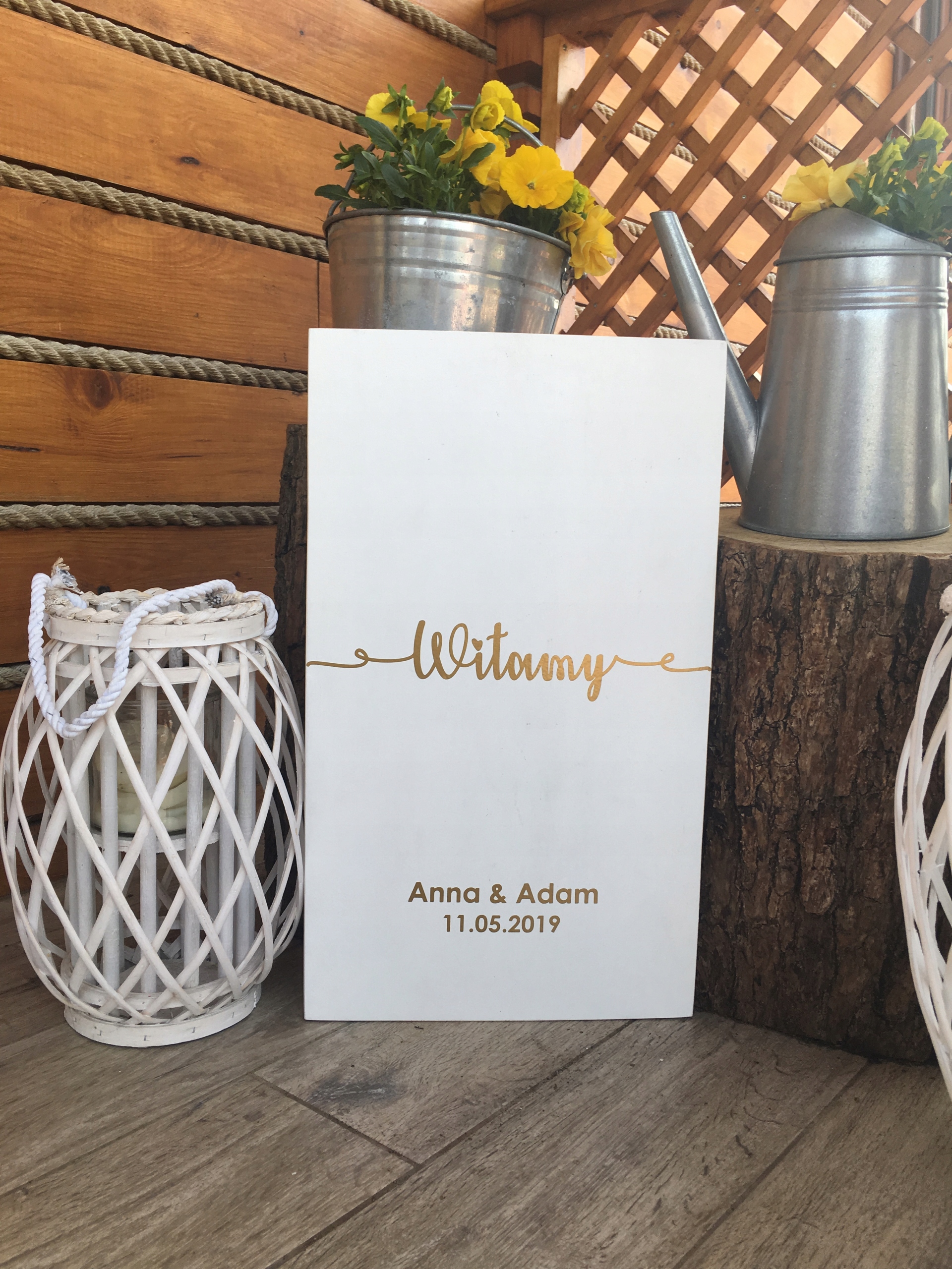 Tablica Witamy Dekoracje Ślub i Wesele 30x50 Płeć uniseks