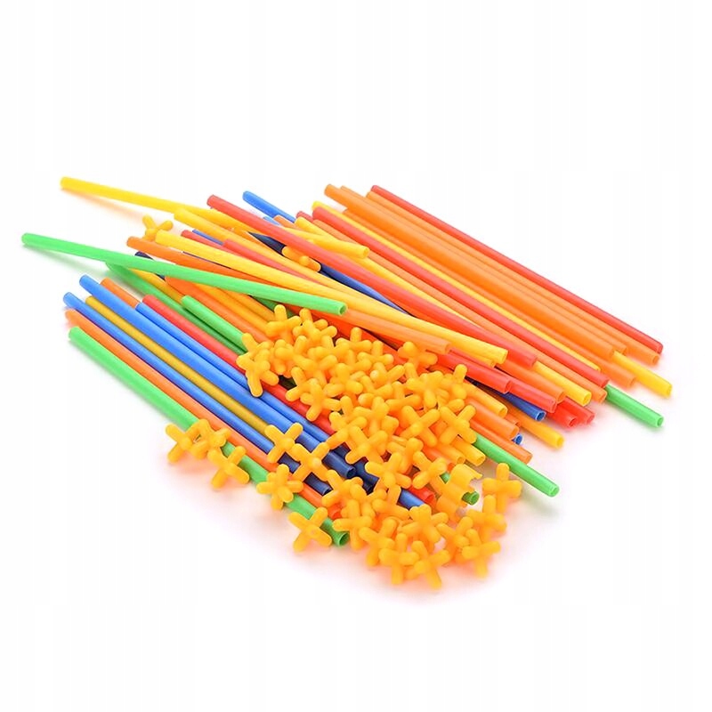 

Słomki Klocki Konstrukcyjne Patyczki 200 el Rurki