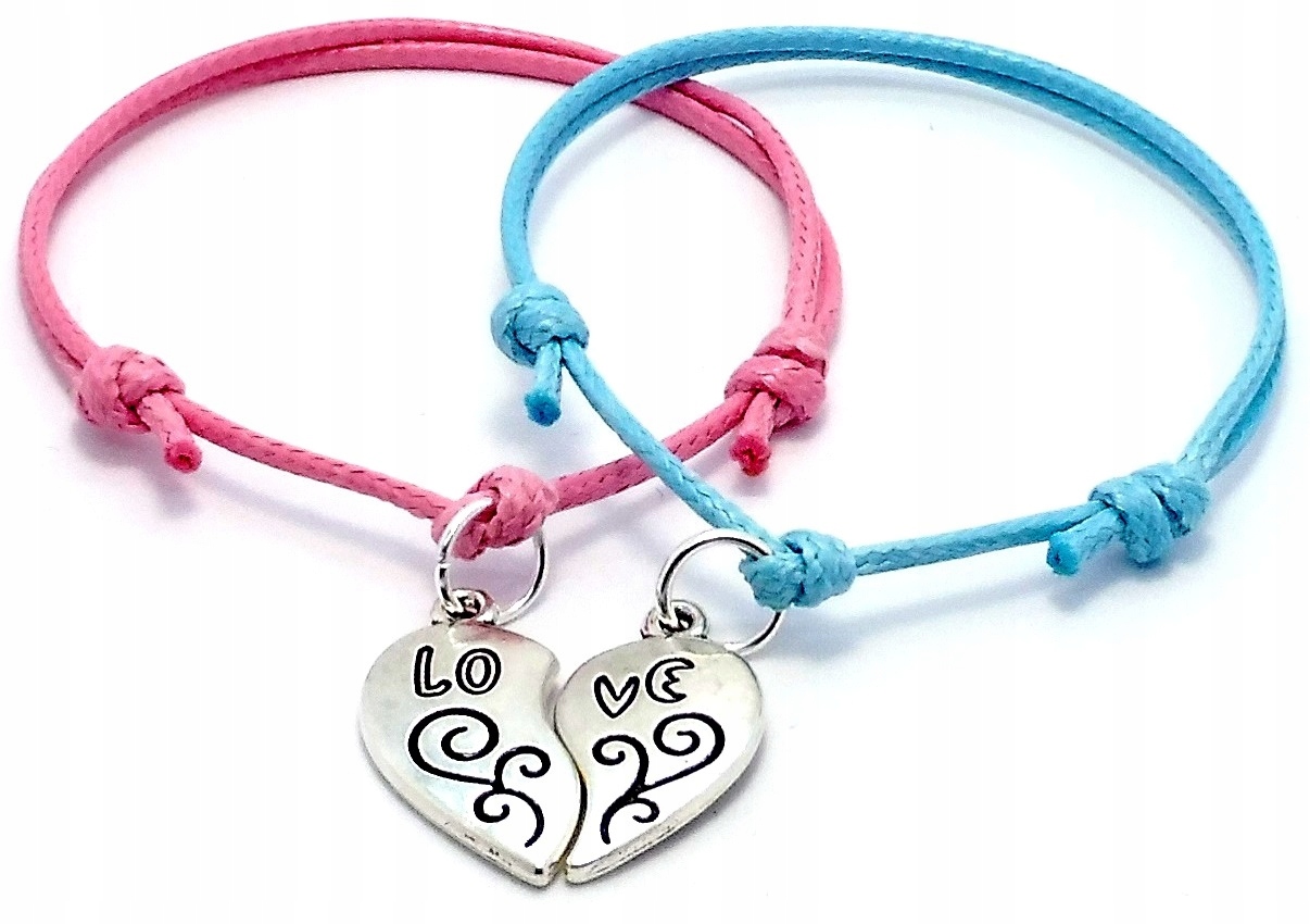 

Komplet Bransoletek Dla Pary Love Serce Walentynki