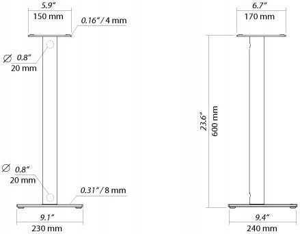 PODSTAWKI STANDY POD KOLUMNY NORSTONE EPUR STAND EAN (GTIN) 3700795180471