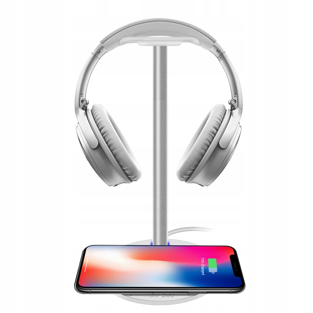 

Stojak Na Słuchawki Wieszak + Ładowarka Wireless !