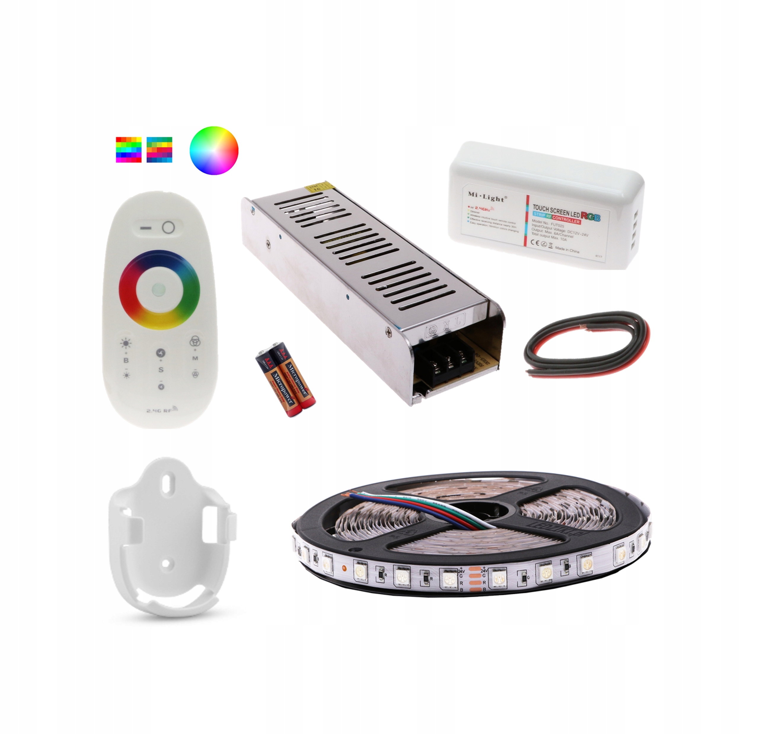 

Zestaw Led Rgb 5m Taśma 5050 Pilot Dotyk Gęsty