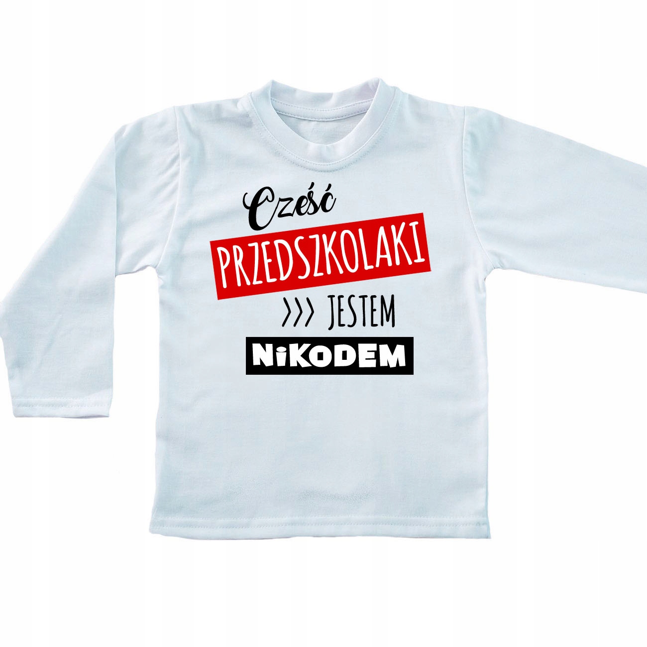 

Bluzka Cześć Przedszkolaki z imieniem B-dr