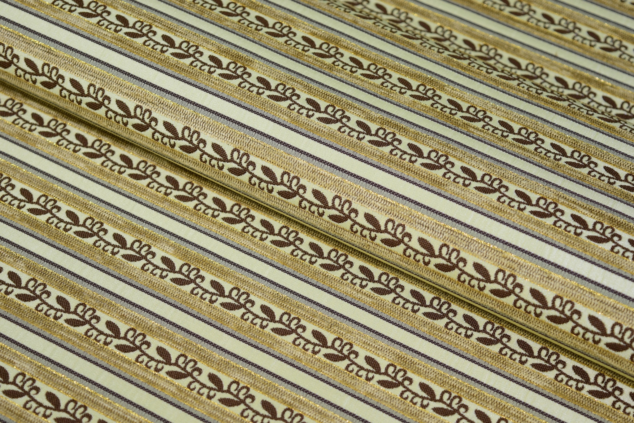 OPIUM BEŻ TKANINA OBICIOWA DEKORACYJNA MATERIAŁ PASY