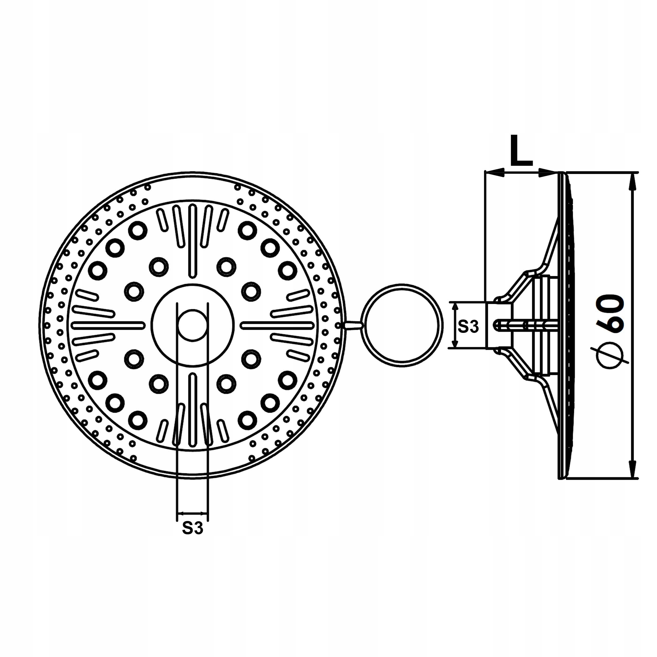 Talerzyk dociskowy, Zatyczka do styropianu-100szt. Szerokość 1 m