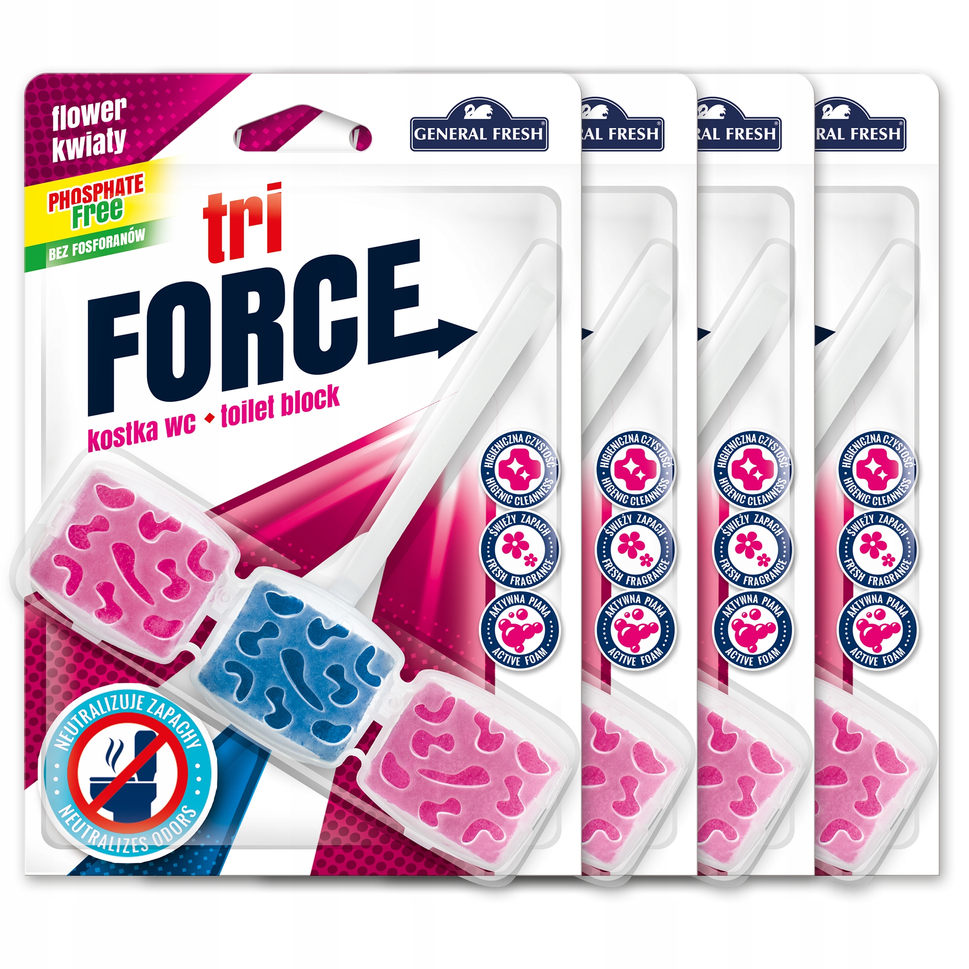 

General Fresh kostka Wc Tri-Force - kwiat x13