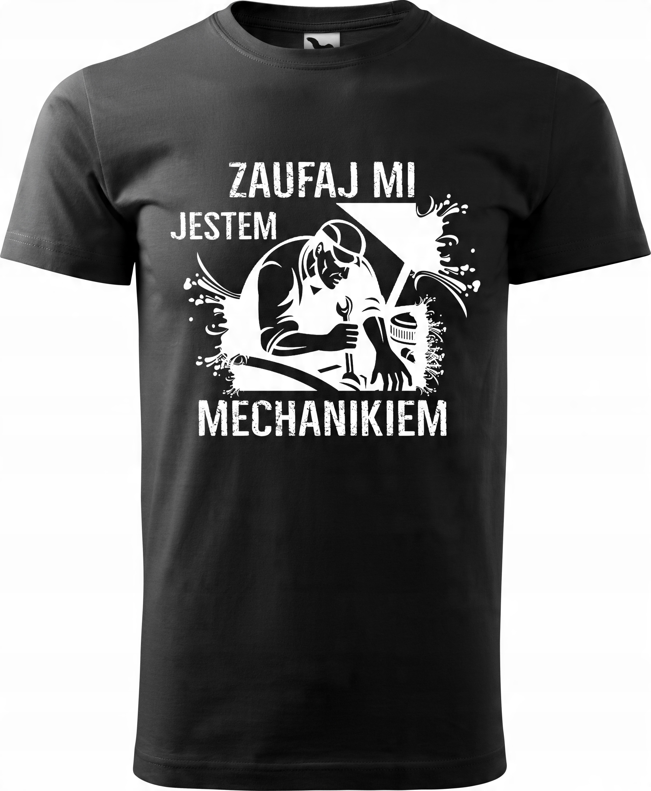 

Koszulka dla Mechanika z nadrukiem czarna r XL v7