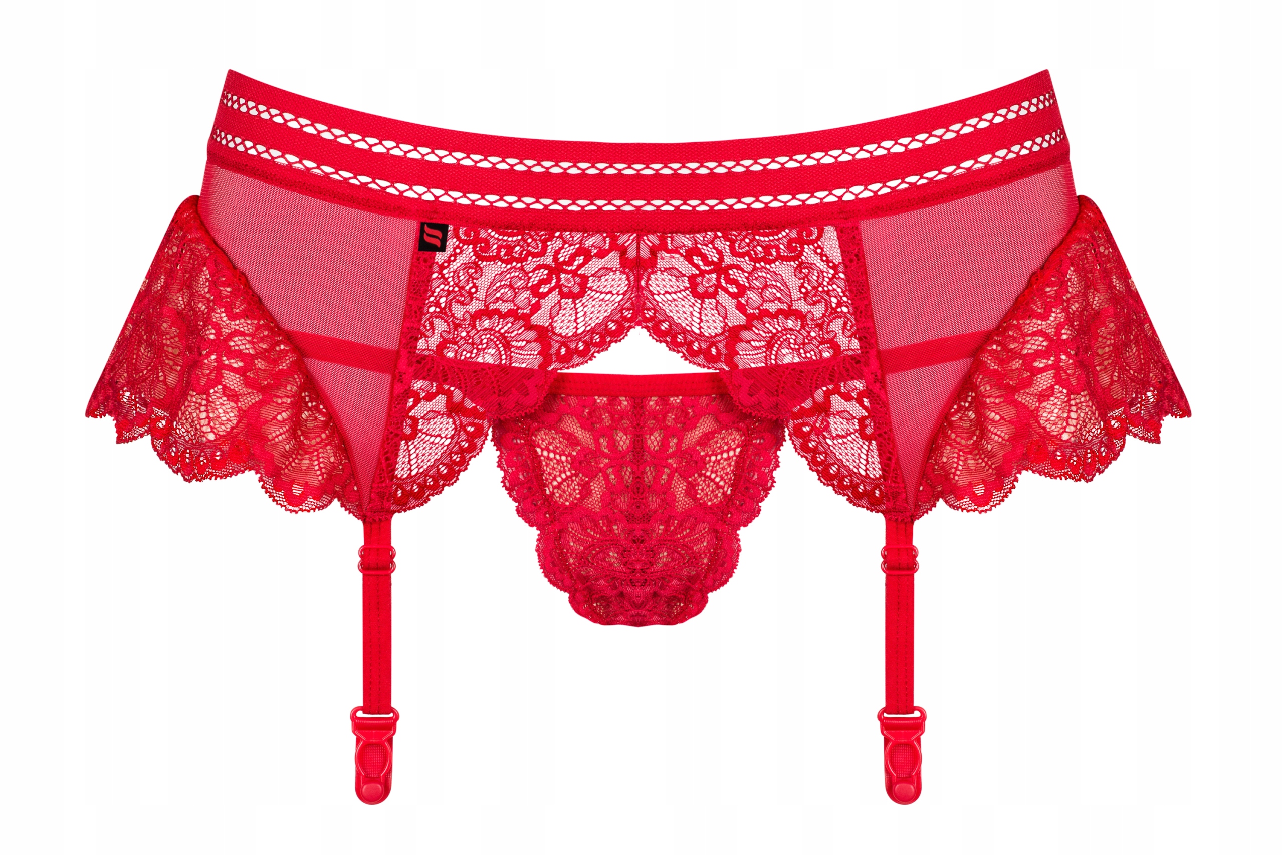 Czerwony pas do pończoch stringi Obsessive S/M Rozmiar S/M