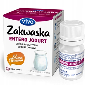 

Zakwaska Entero jogurt żywe kultury bakterii Vivo