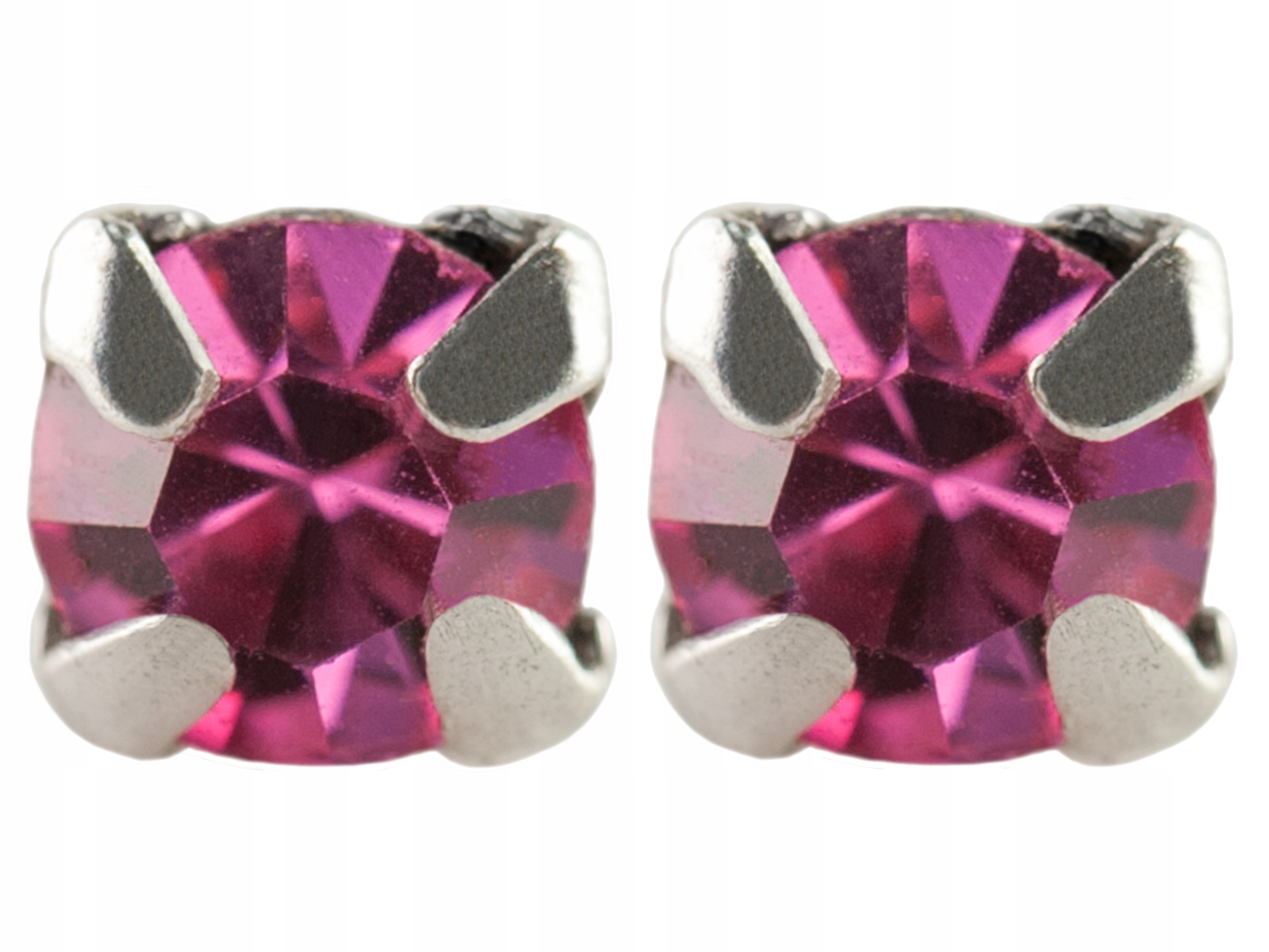 

Versil kolczyki cyrkonie zakuwane 4 mm Srebro 925