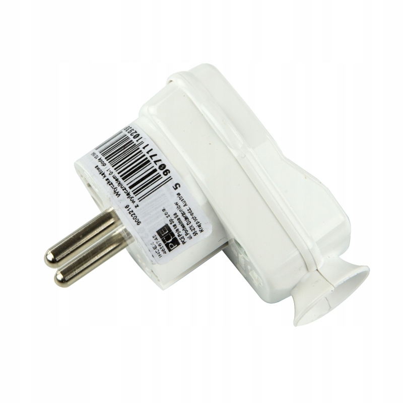 

Wtyczka Kątowa Wyłącznik+dioda Biała 10/16A Pce