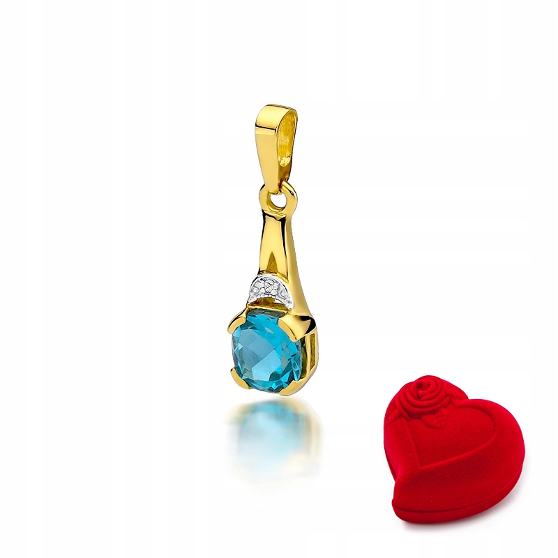 

Złota Zawieszka Topaz 1,10ct i Brylant id Z-40