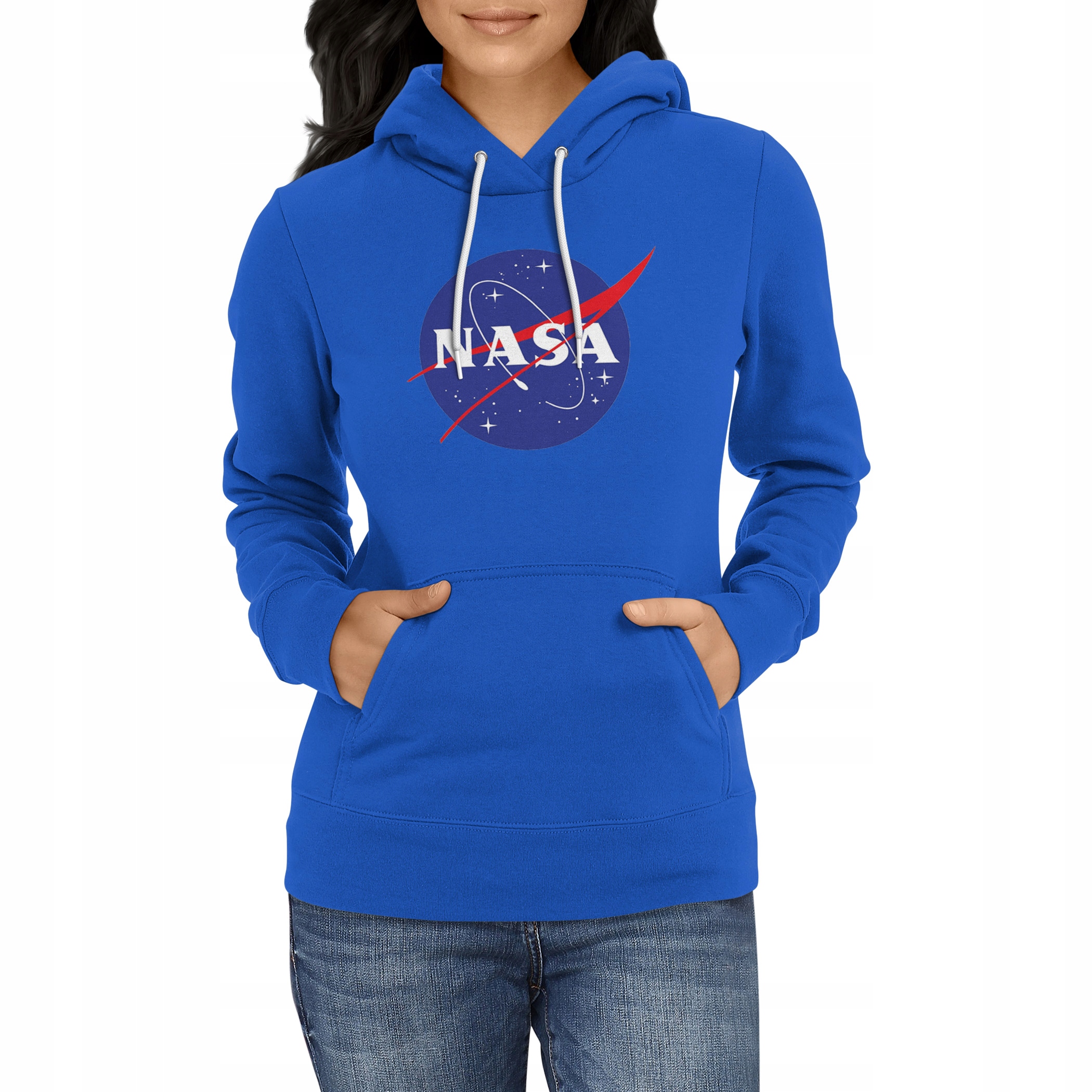 

Bluza Nasa damska z kapturem prezent niebieska 2XL