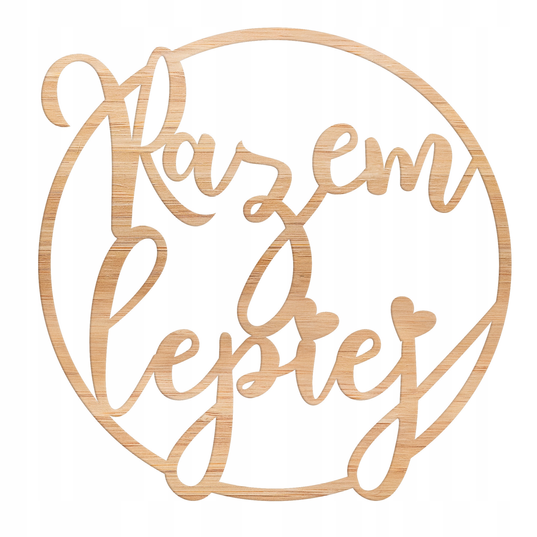 WIANEK KOŁO RAZEM LEPIEJ na ściankę 70 cm! DREWNO