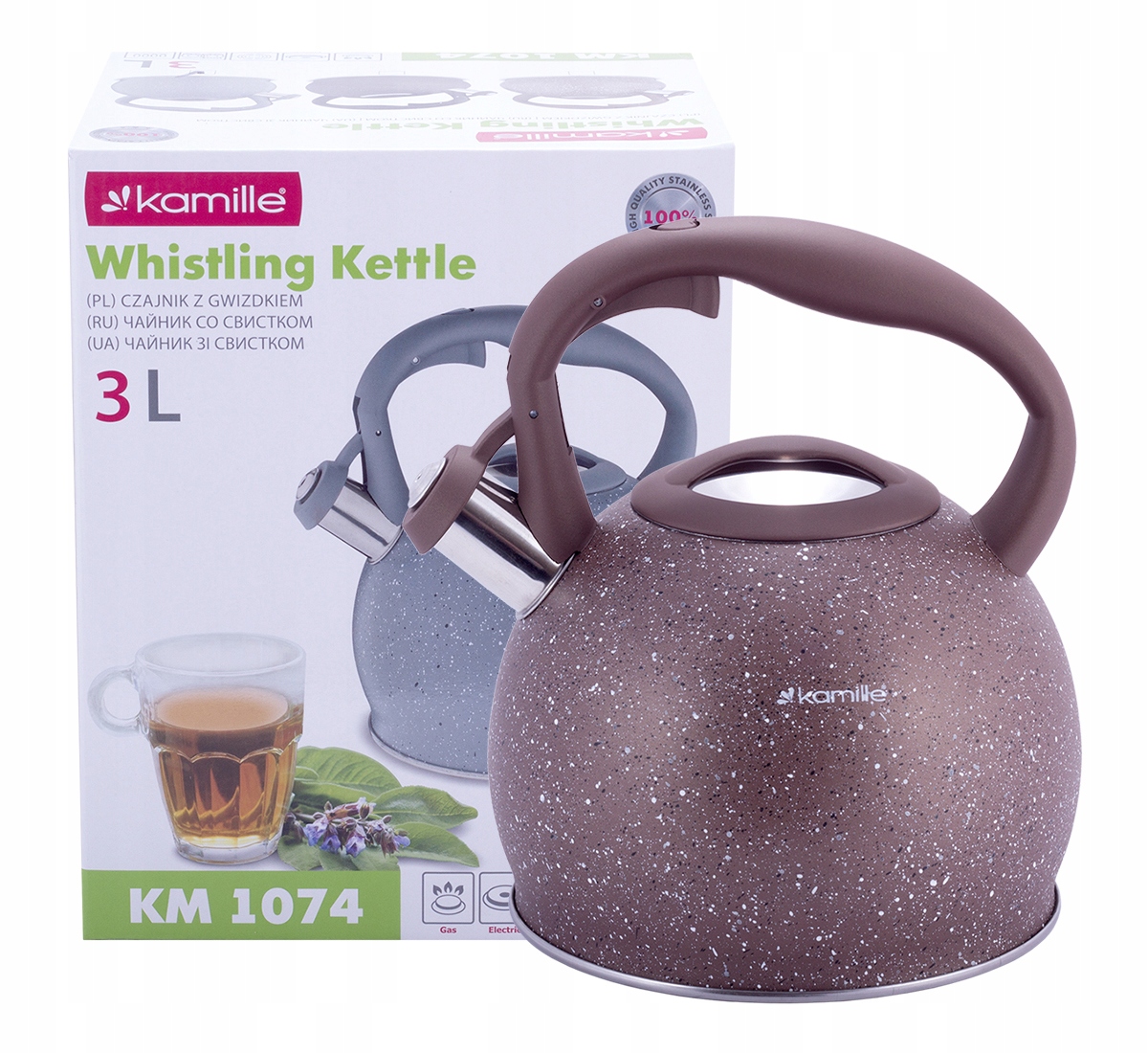 

Czajnik Z Gwizdkiem Na Gaz Indukcja 3,0 L Kamille