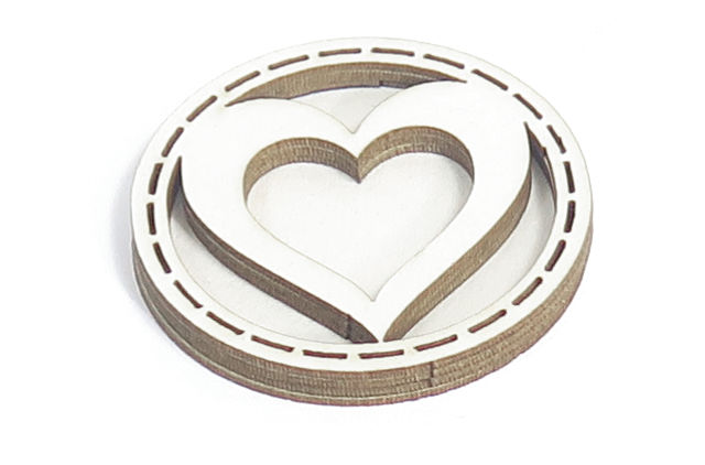 Ażurowe Serce Shaker Box Tekturka 60x60mm OS46