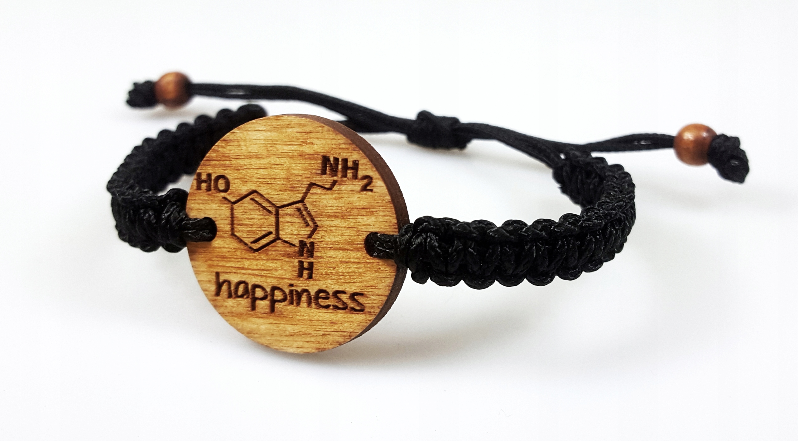 

Pleciona drewniana bransoletka Happiness Wild