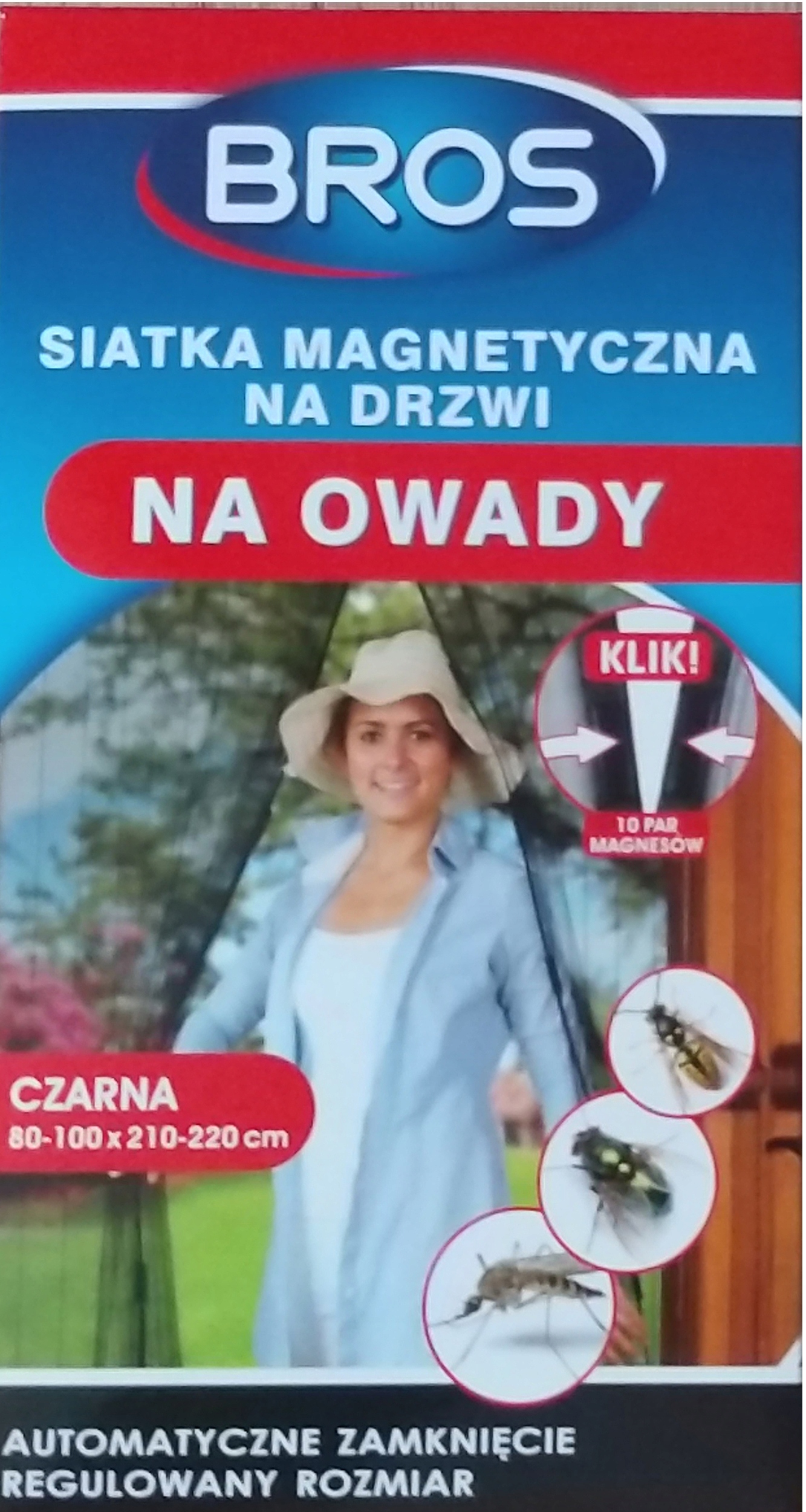 

Siatka na drzwi magnetyczna 100x220 czarna Bros