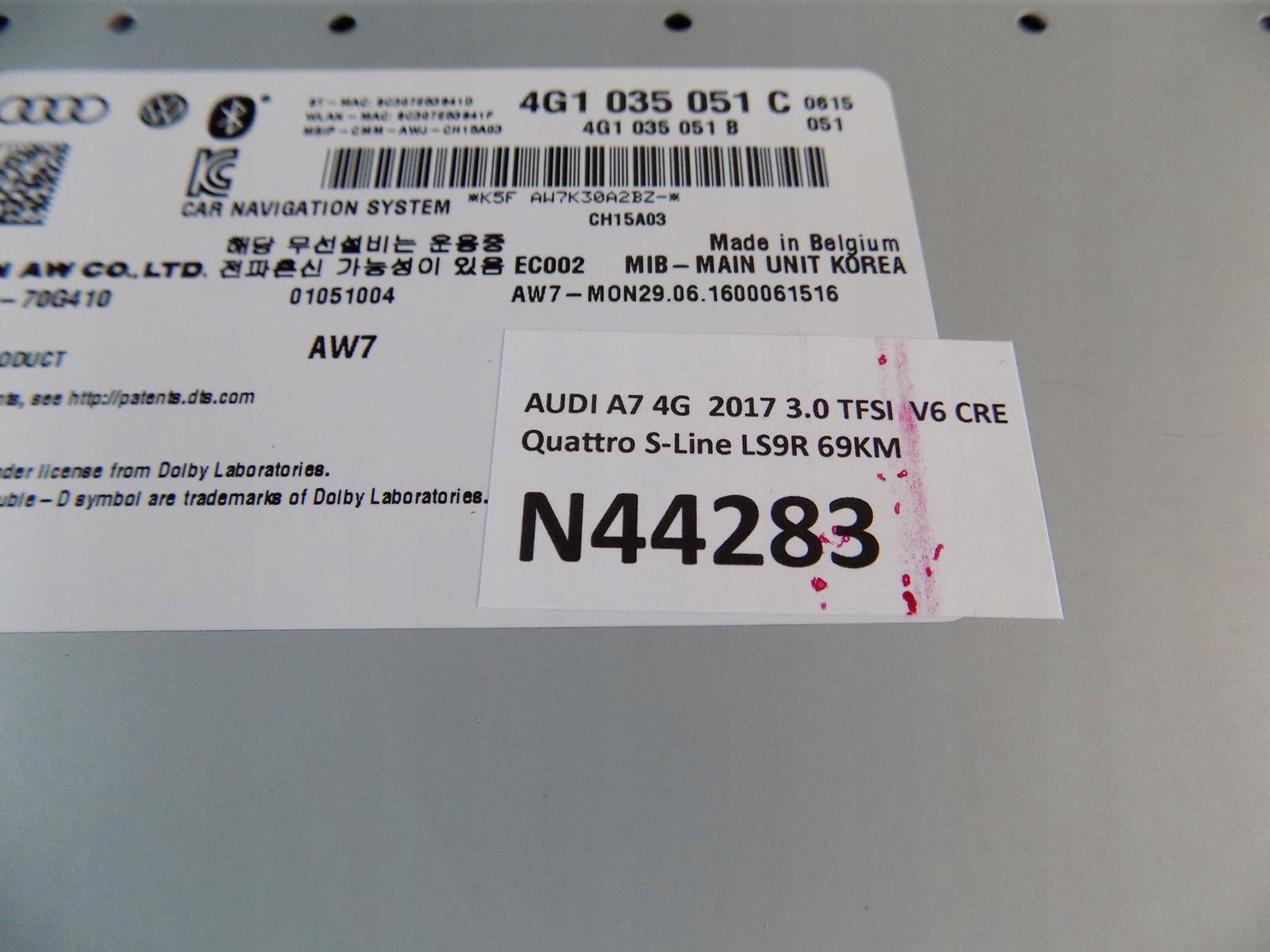 AUDI A7 4G Bildschirm, PANEL MMI NAVI KPL