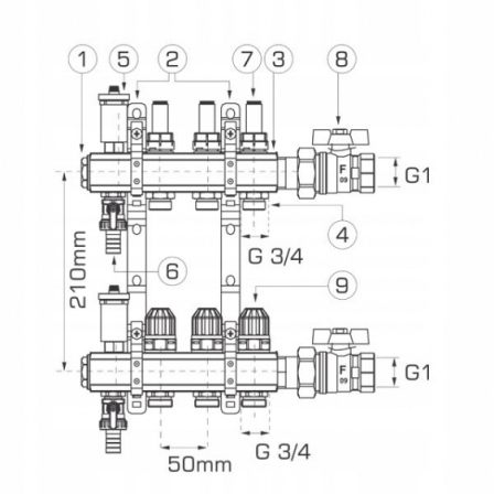 FERRO ROZDZIELACZ MOSIĘŻNY RZP06 6-obwodowy EAN (GTIN) 5901095646409