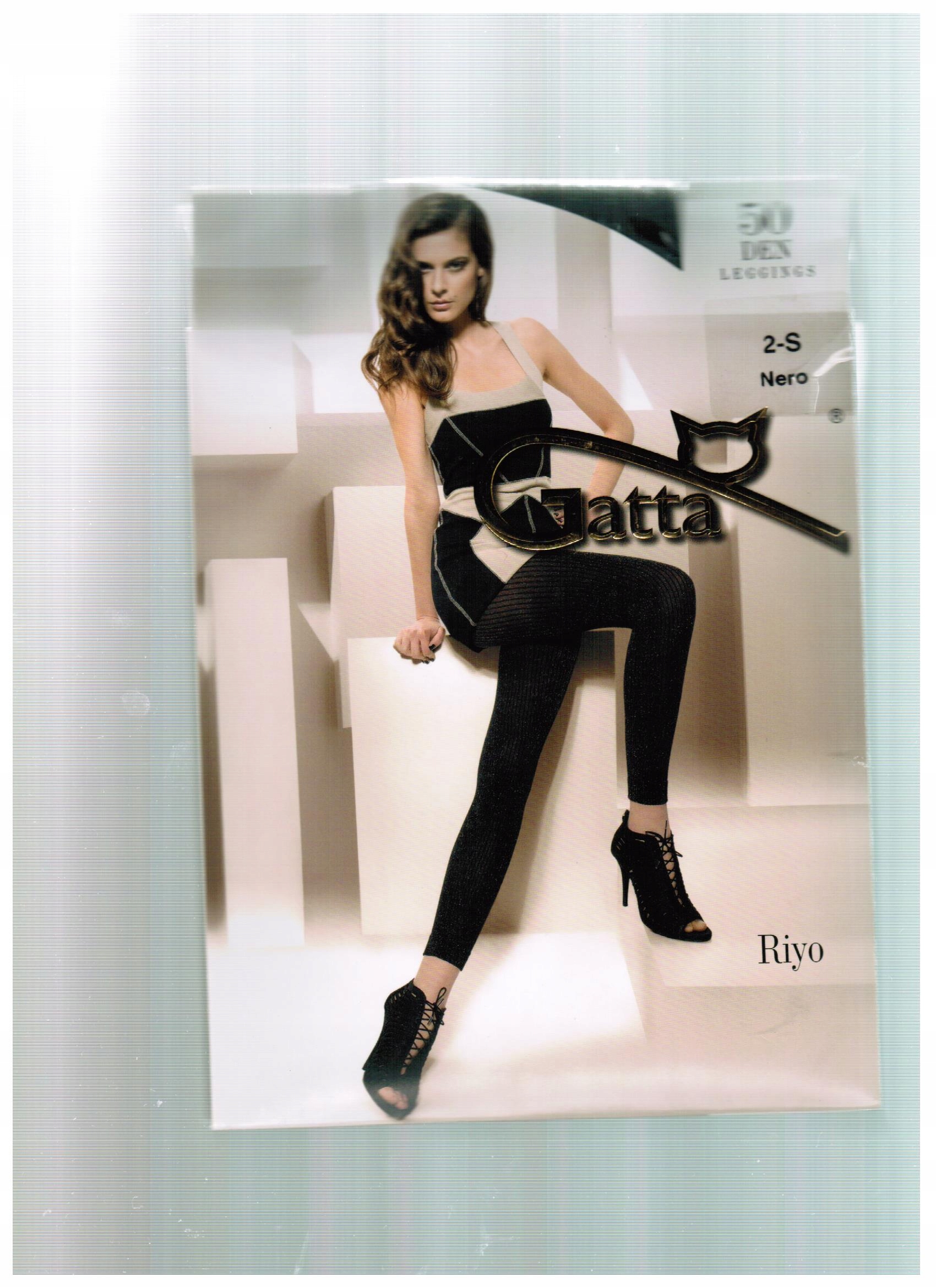 Leggins Riyo 12, Gatta, Nero-Silver, 2-S