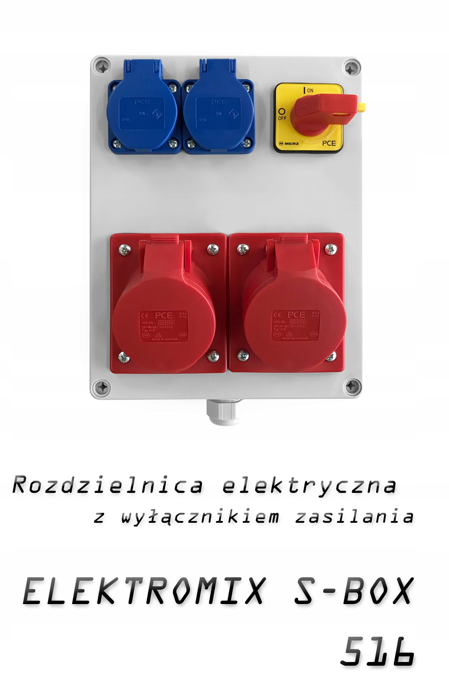 ROZDZIELNICA GOTOWA GNIAZDA 2x230V|2x16A 400V+0-1 Marka Elektromix24h