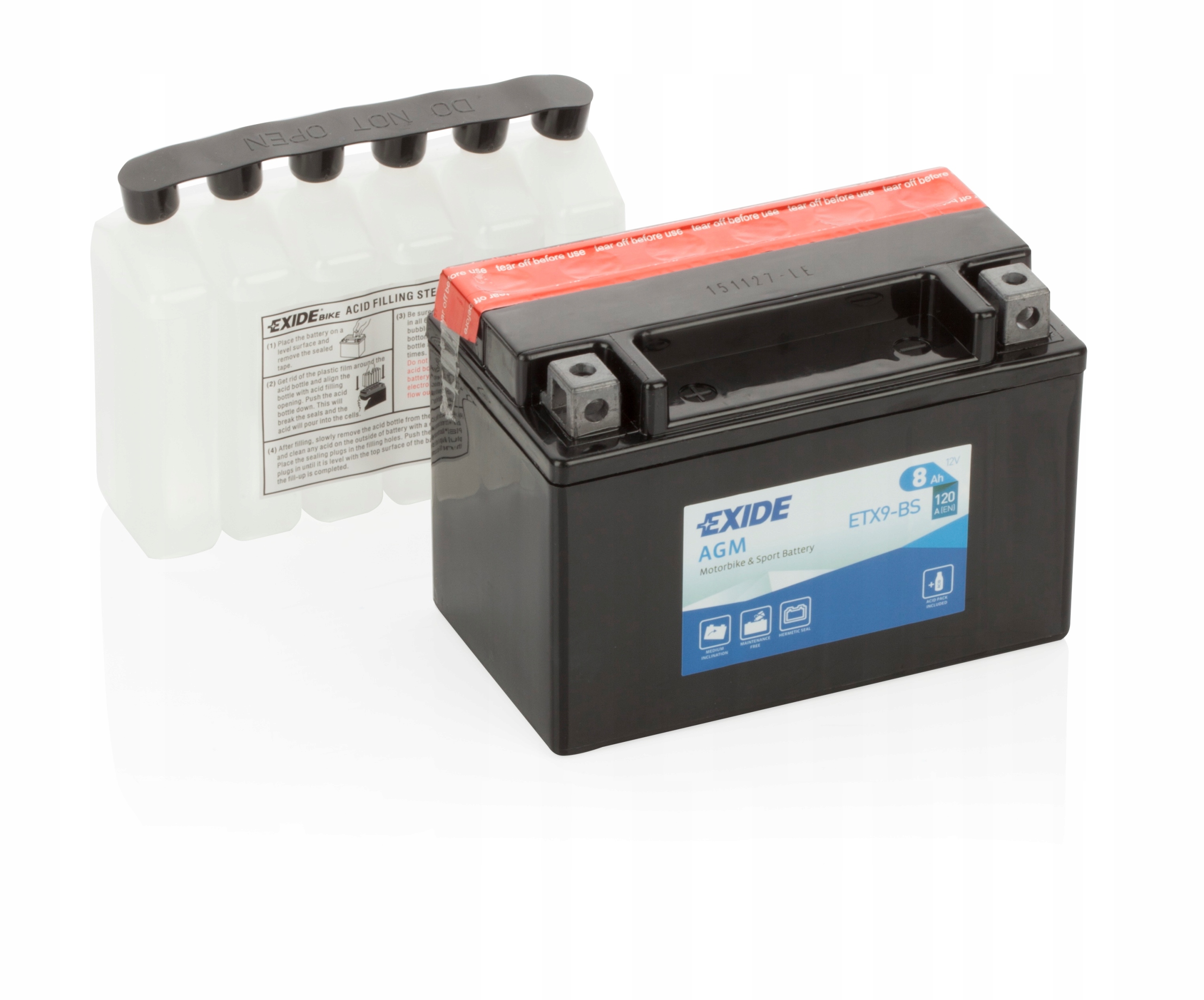 

Akumulator Motobike Exide Agm ETX9-BS 8AH 120A