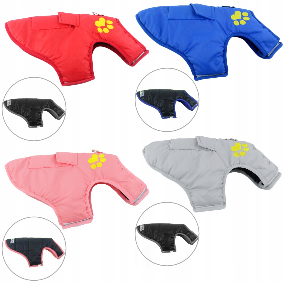 Kurtka ZIMOWA dwustronna ubranko średniego psa r.M Rozmiar M