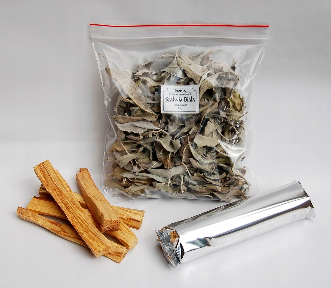 BIAŁA SZAŁWIA 25g + PALO SANTO 30g + WĘGIELKI Marka Prema
