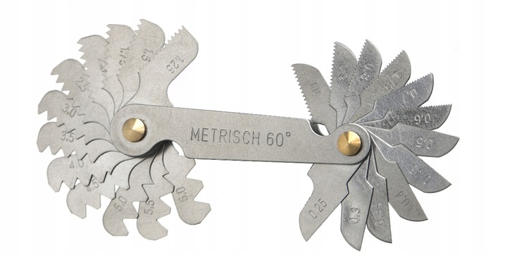 

Sprawdzian wzornik grzebień do gwintów 025-6mm