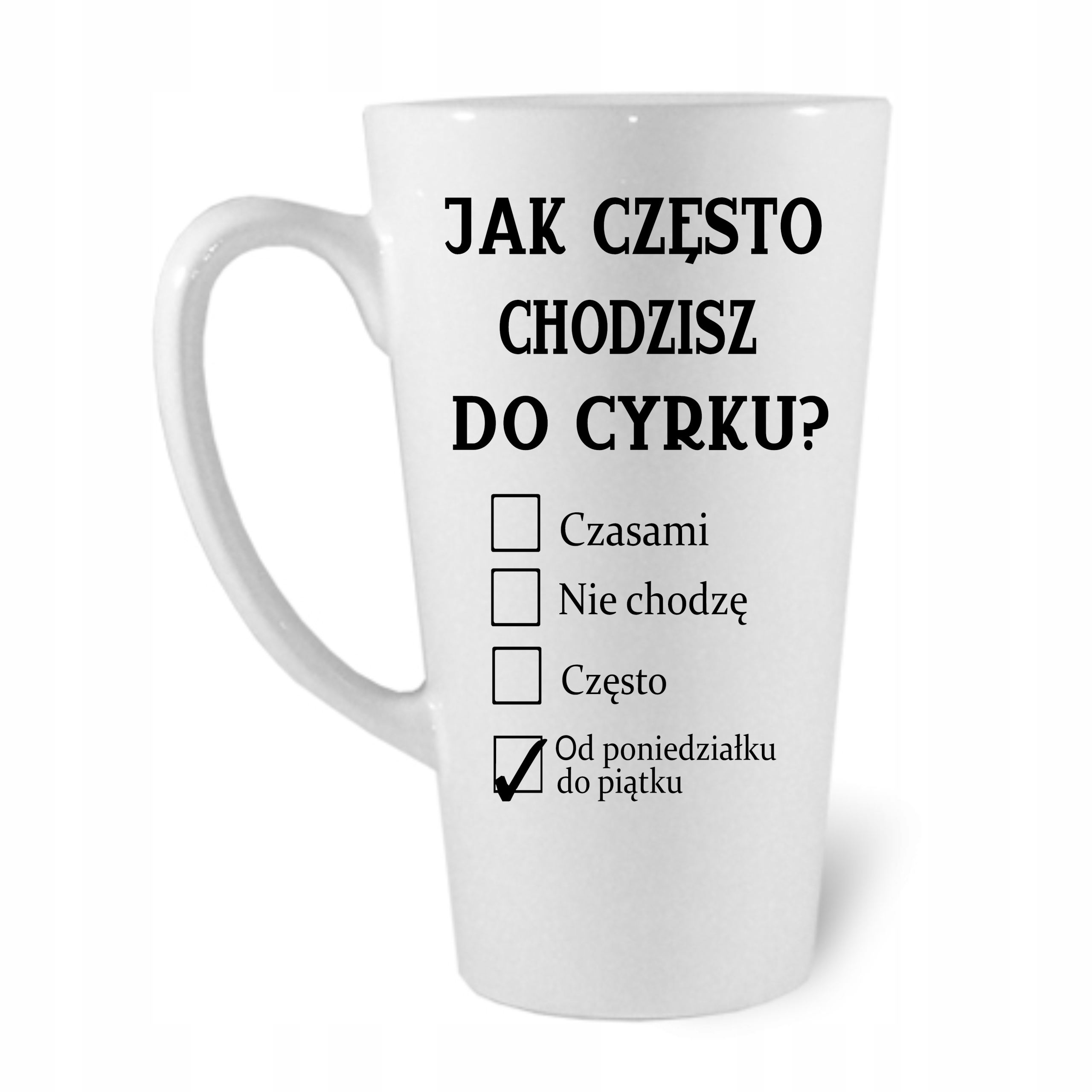 

Kubek Latte Ze Śmiesznym Nadrukiem Do Pracy