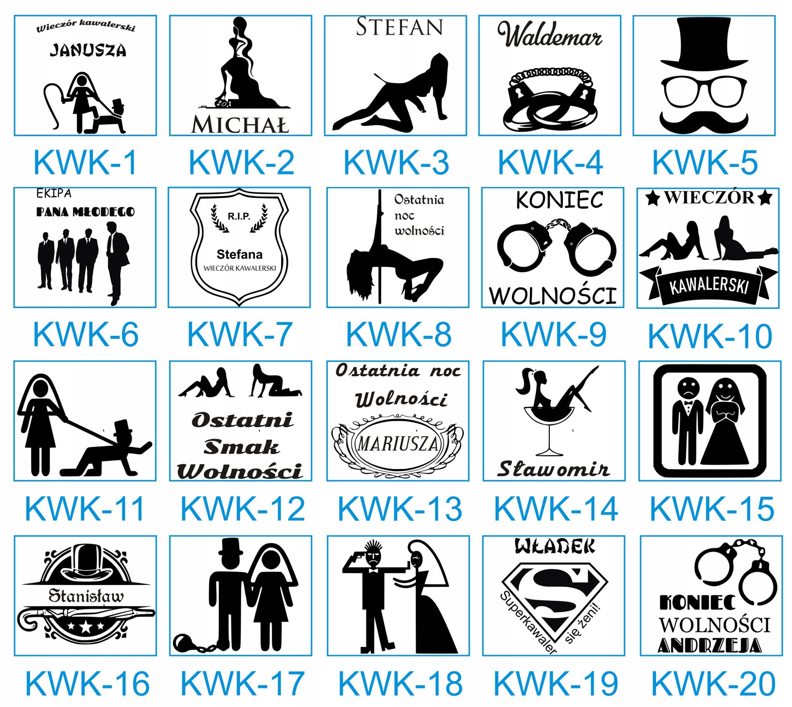 6 kieliszków SHOT 50ml grawer do wódki nalewki Marka Krosno