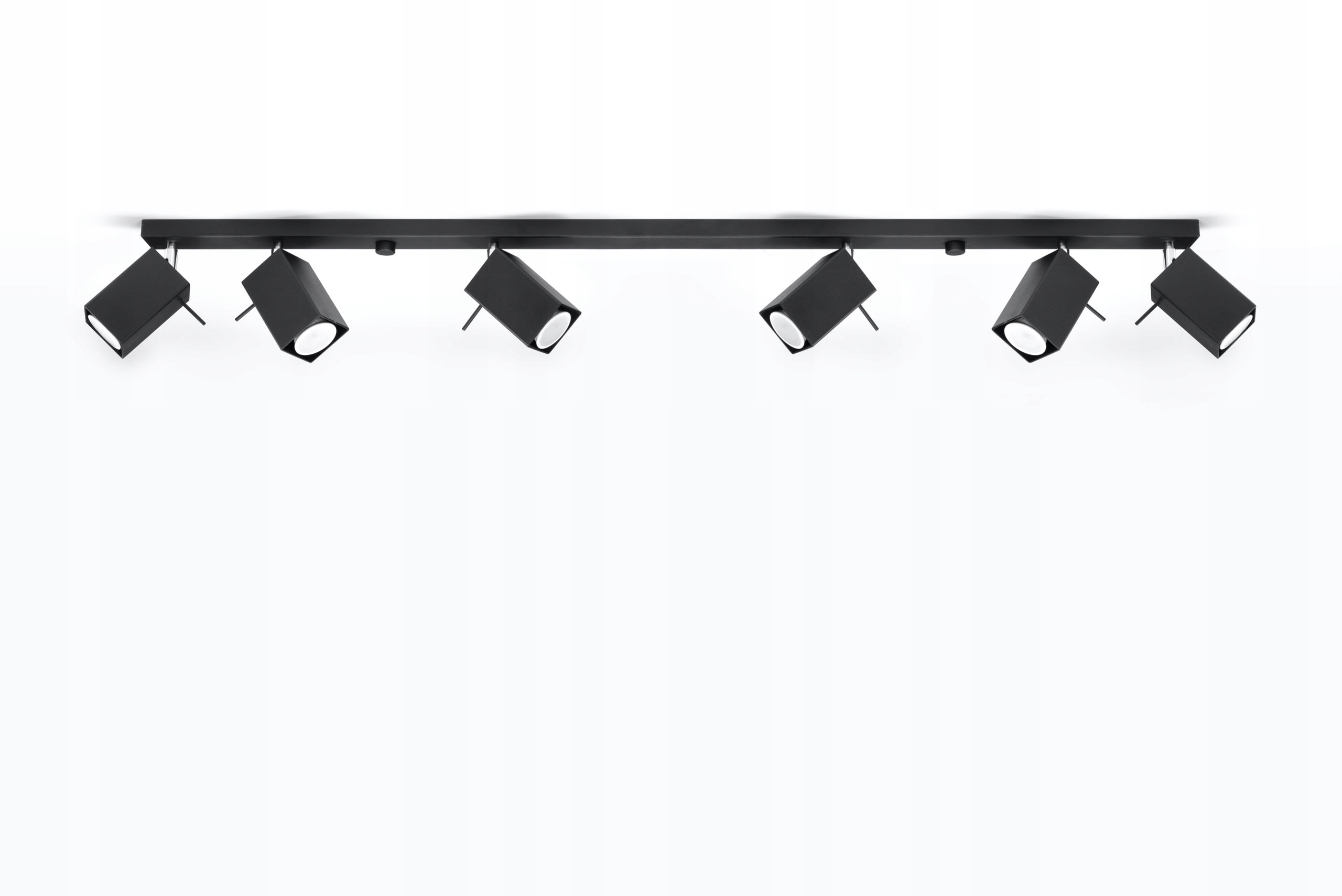 Plafon MERIDA 6L Czarny ruchome Reflektorki listwa do salonu LED SOLLUX Zawiera baterie nie