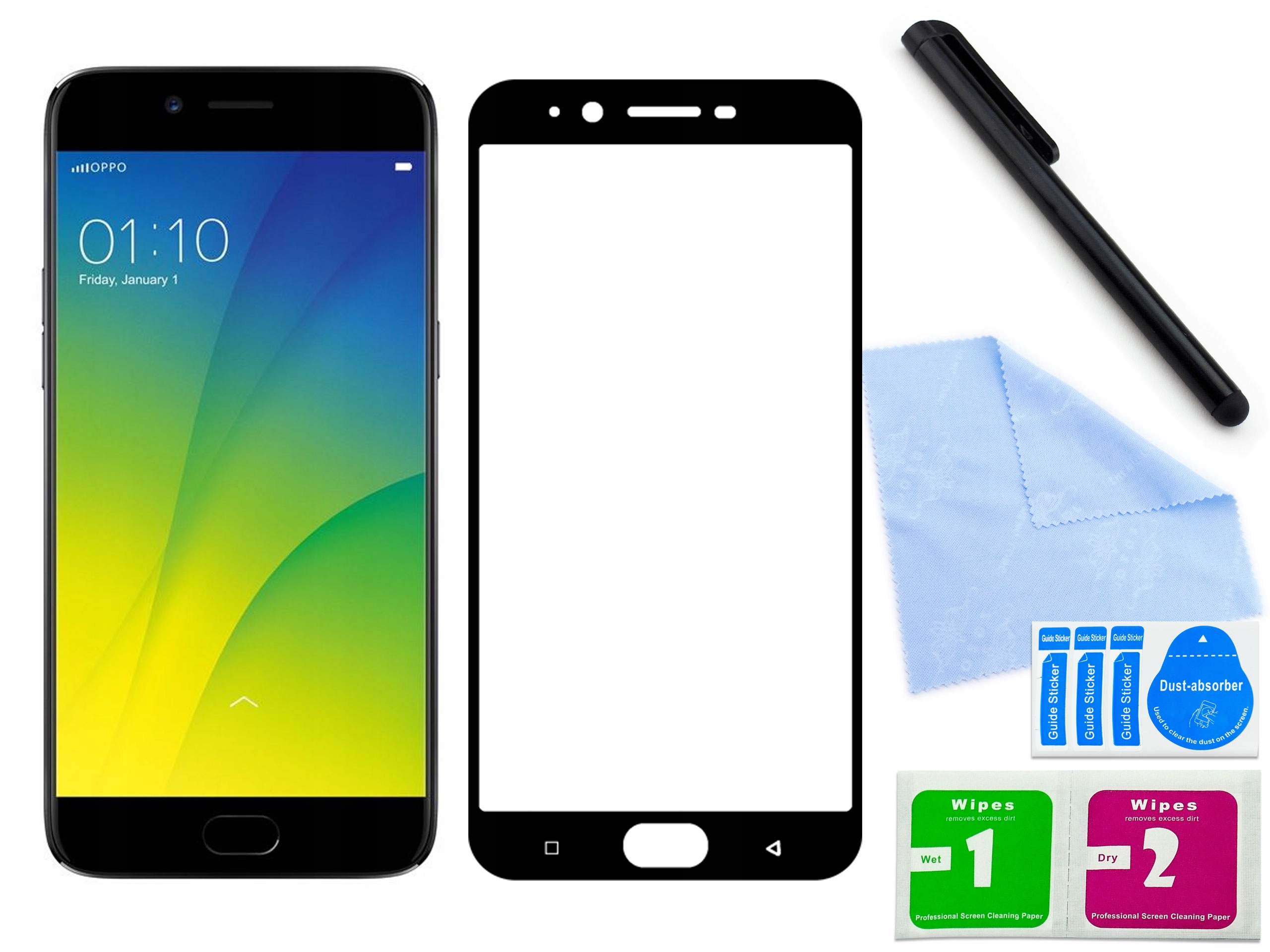 

Zaokršglone szkło 3D hartowane do Oppo R9s Czarne