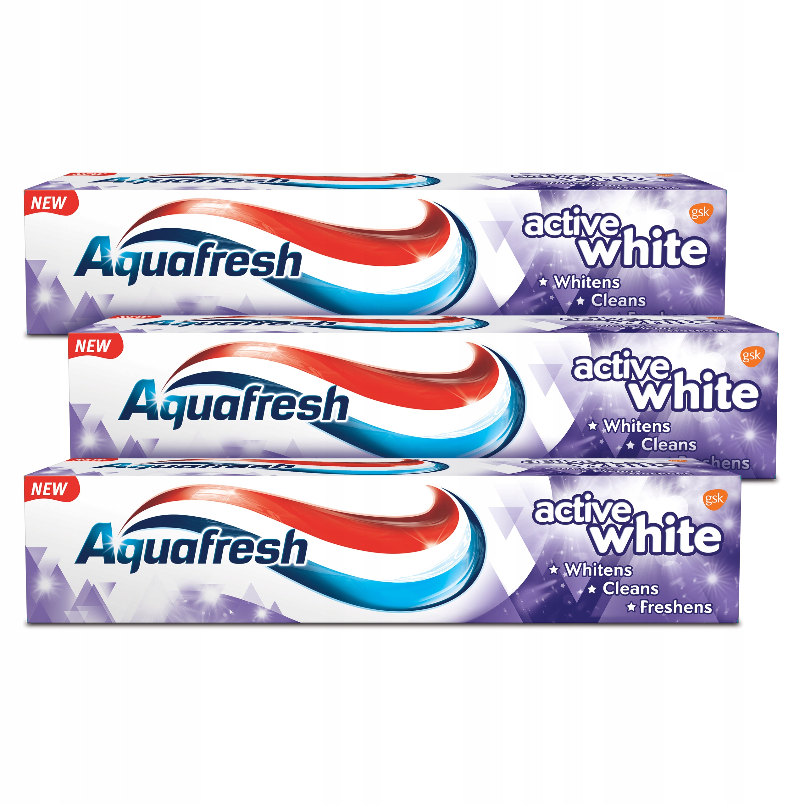 

Aquafresh zestaw 3 past do zębów Active White 75ml