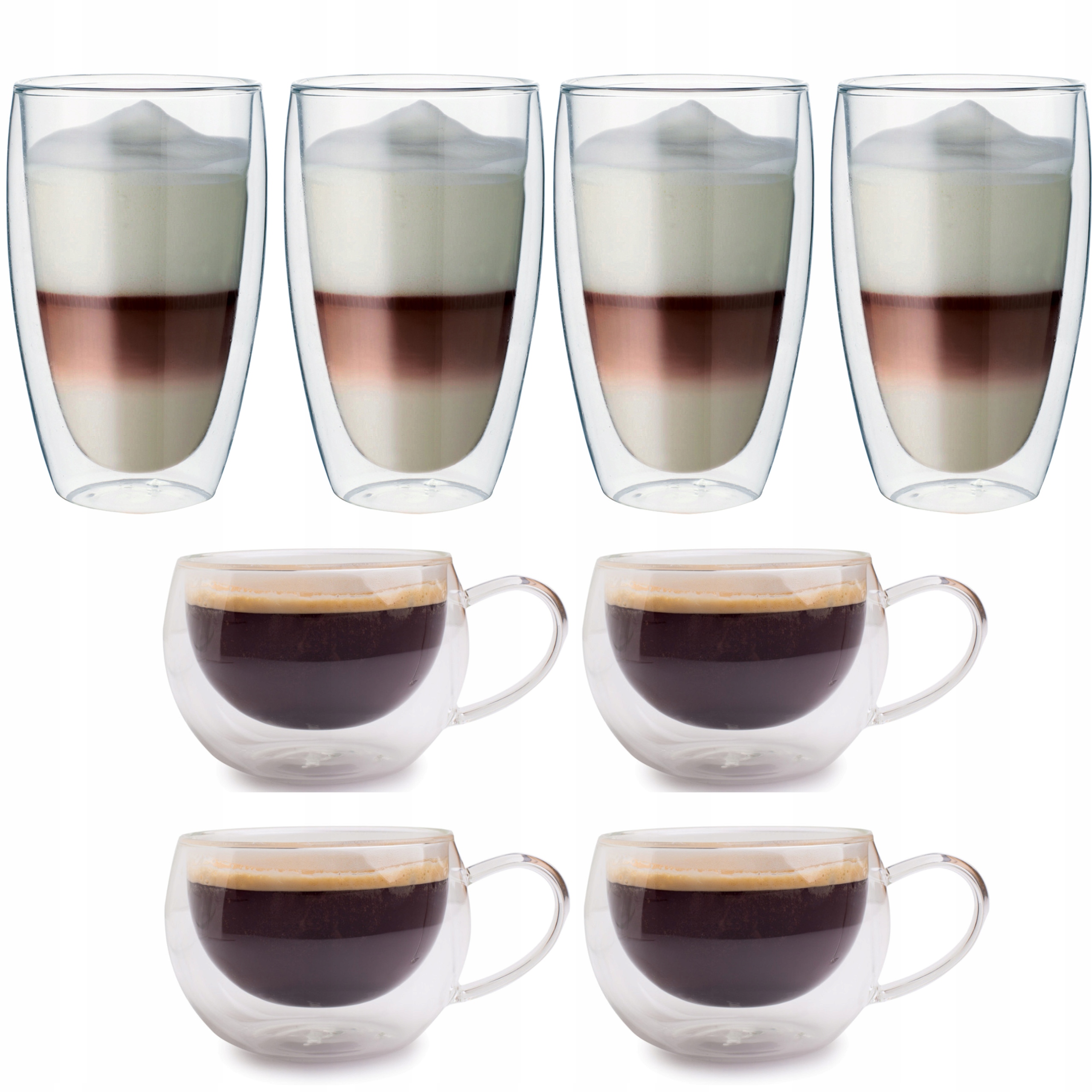 

Szklanki termiczne kawy Cappuccino i Latte 8X