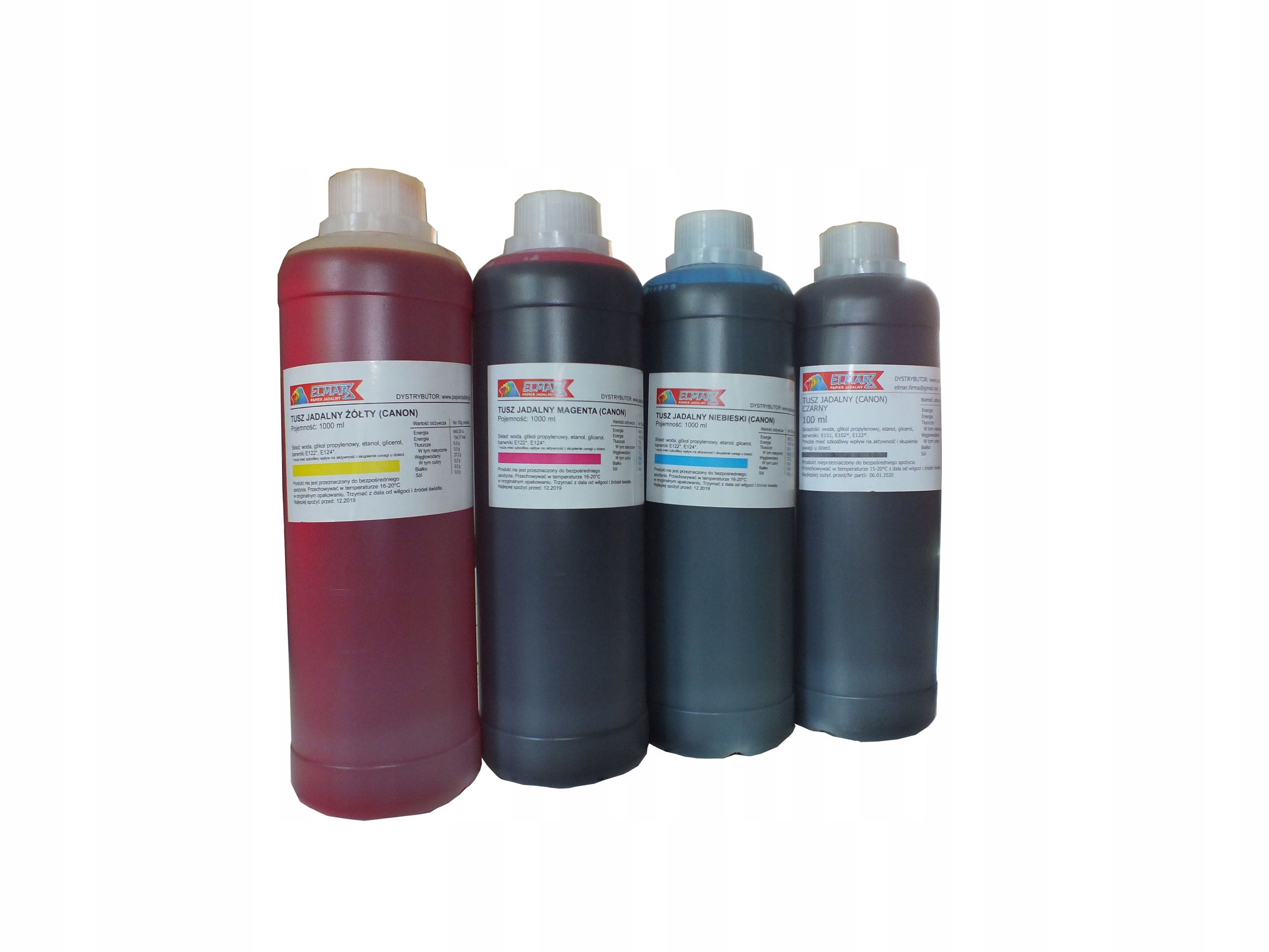 Tusze Jadalne Drukarka Spożywcza (canon) 4 Zestaw 4L