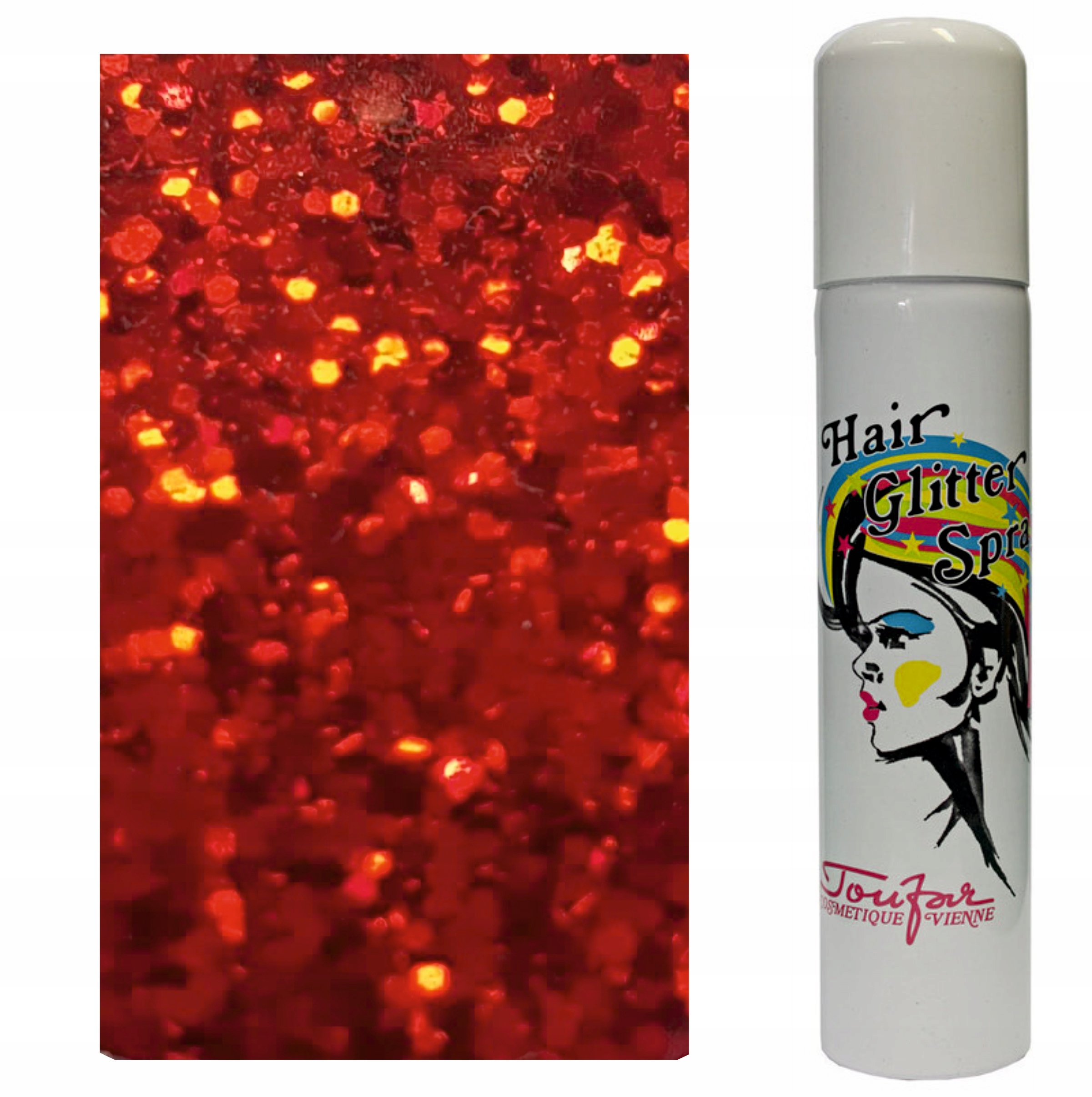 

Hair Glitter Farba w Sprayu Brokat Czerwony 125ml
