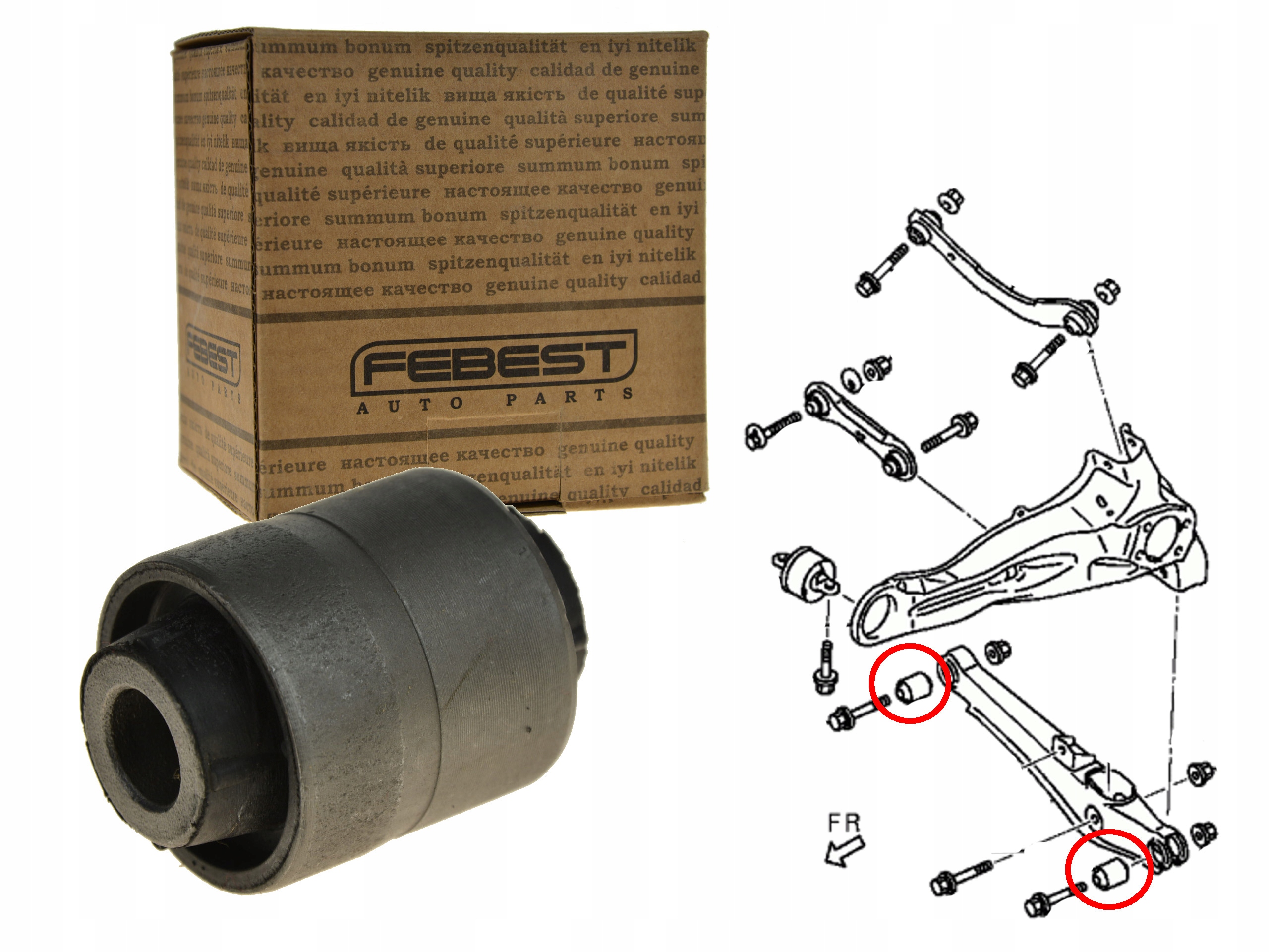 

Tuleja Wahacza Drążka Tylnego Poprzecznego MAB-087