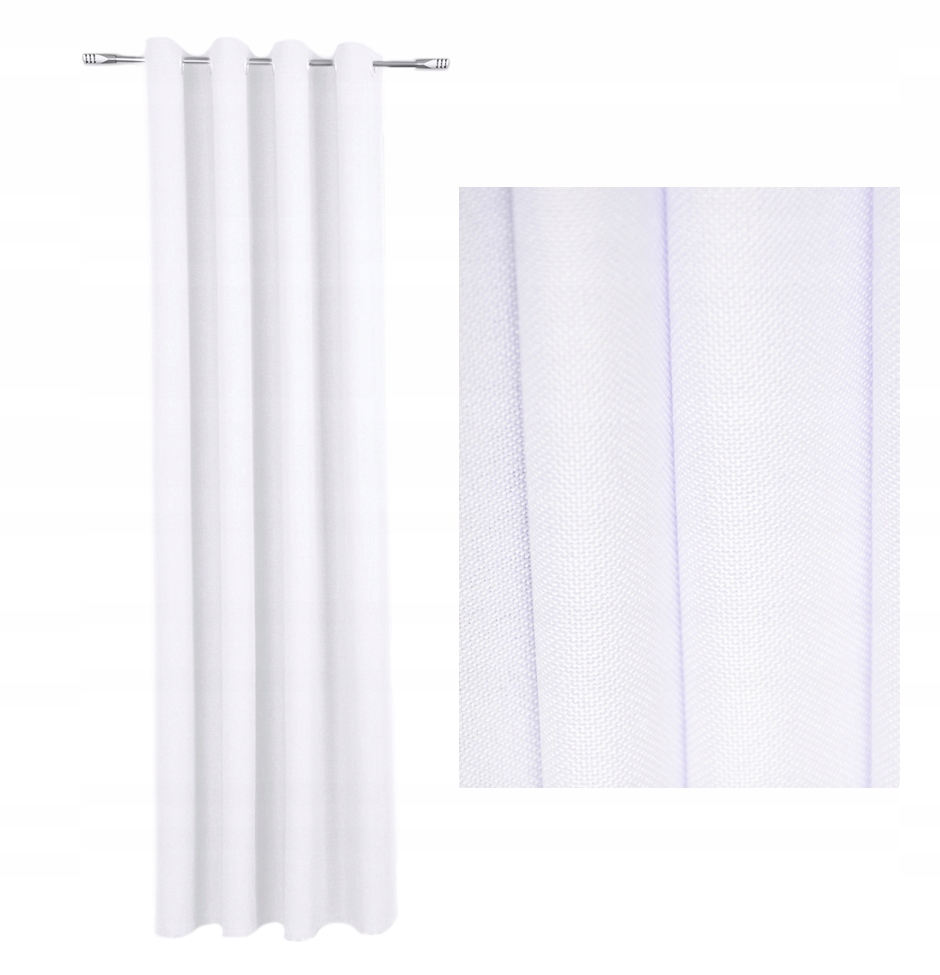 Hotový závěs na průchodkách 140x250 Panama bílá