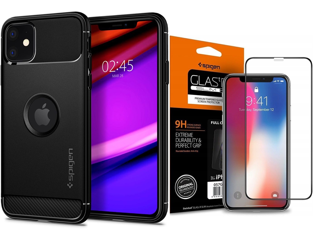 

Spigen Rugged Armor Etui Case Do Iphone 11 +szkło