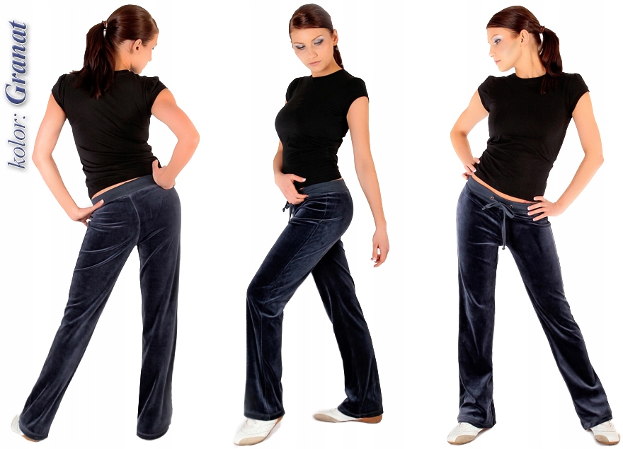 SPODNIE DRESOWE WELUROWE XL FITNESS DRESY Fason inny