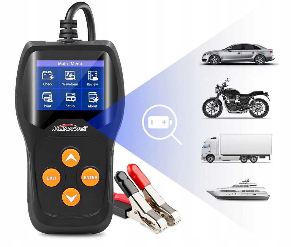 TESTER DO BATERII AKUMULATOROW 12V Konnwei KW600 Mark Konnwei