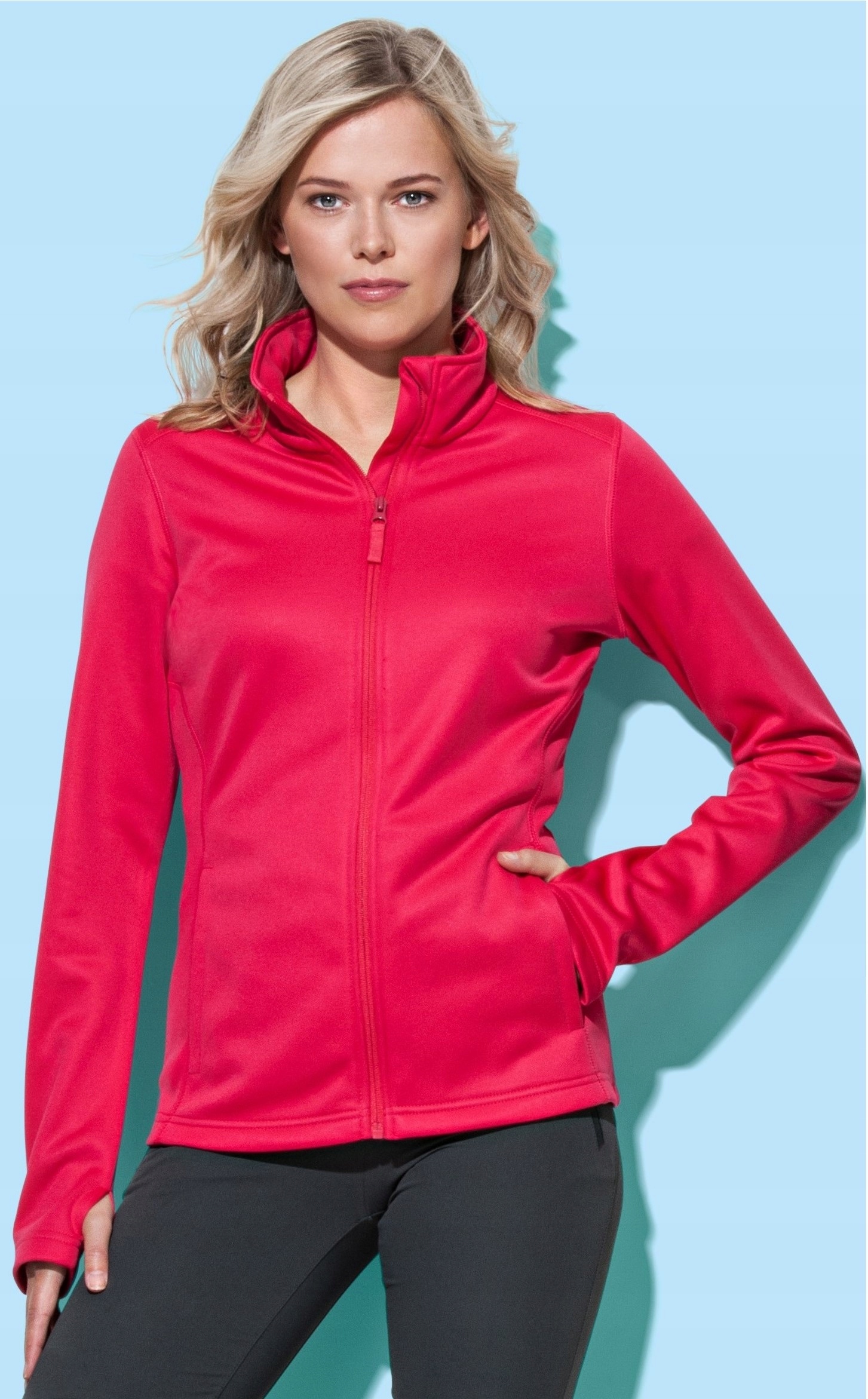 BLUZA DAMSKA ciepła rozpinana SPORTOWA z polarem pod nadruk RÓŻOWA XL Kolekcja Active