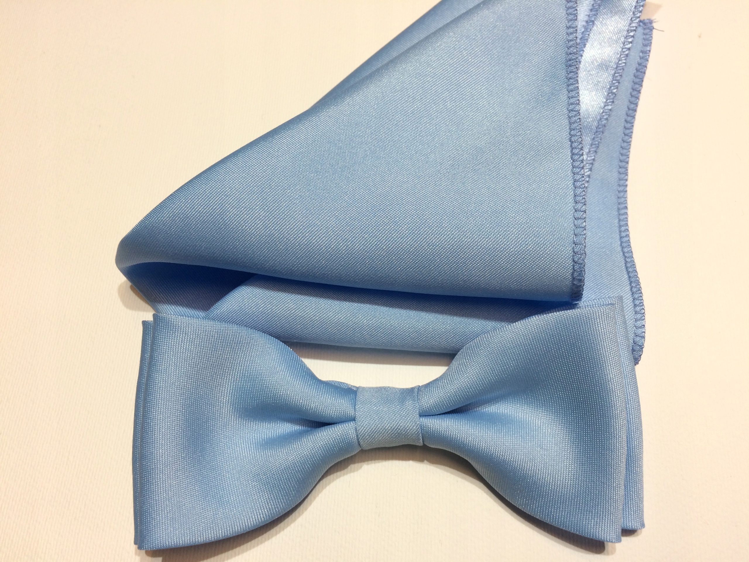 

Niebieska Błękitna Mucha Z Poszetką-chusteczk!!!