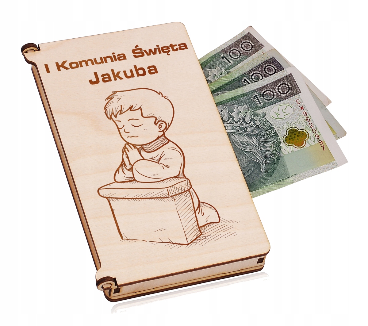 

Pudełko na pieniądze Pamiątka I Komunia Św. Grawer
