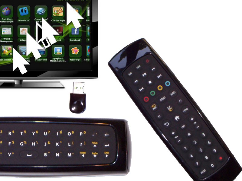 SMART TV pilot z klawiaturą i myszą żyroskopową uniwersalny Marka Inna